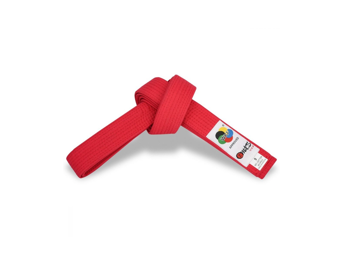Boxpt | Cinto De Karaté Wkf - Vermelho - 300 Cm
