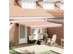 Vidaxl Toldo Retrátil Multicolor 400 × 300 Cm Tecido E Alumínio