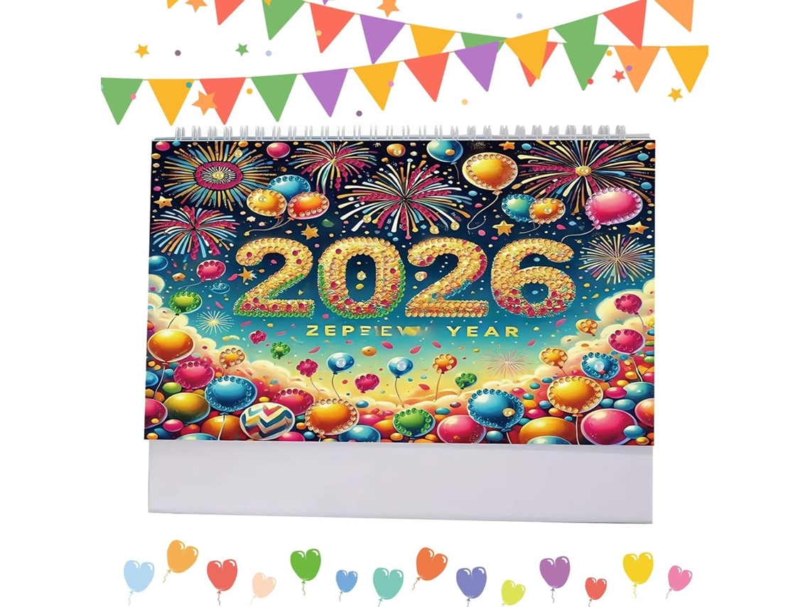 Agenda Mensal 2026 Decoração de Mesa com Calendário para e CHABERLU