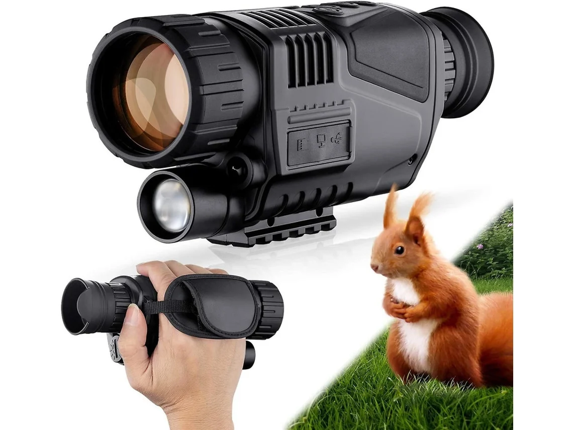 Monóculo De Visão Noturna Digital 5x40 Para Dia E Noite - Óculos De Visão Noturna Com Câmera Infravermelha Hd Com Cartão 8g Tf Para Caça Not
