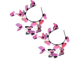 De 2 Tiaras Com Borboletas Nuobesty, Tiara De Casamento Para Mulheres E Meninas, Acessório.