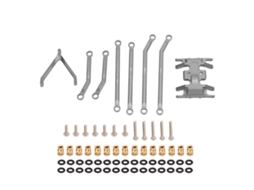 Kit de barra de direção RC para Axial SCX24 1/24 Deadbolt AXI90081 B17 AXI00004 - Peça de atualização em titânio