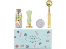 Kit De Sello De Cera Diy Claro Y Duradero Con Mango Color Matcha Para Invitaciones Y Bodas