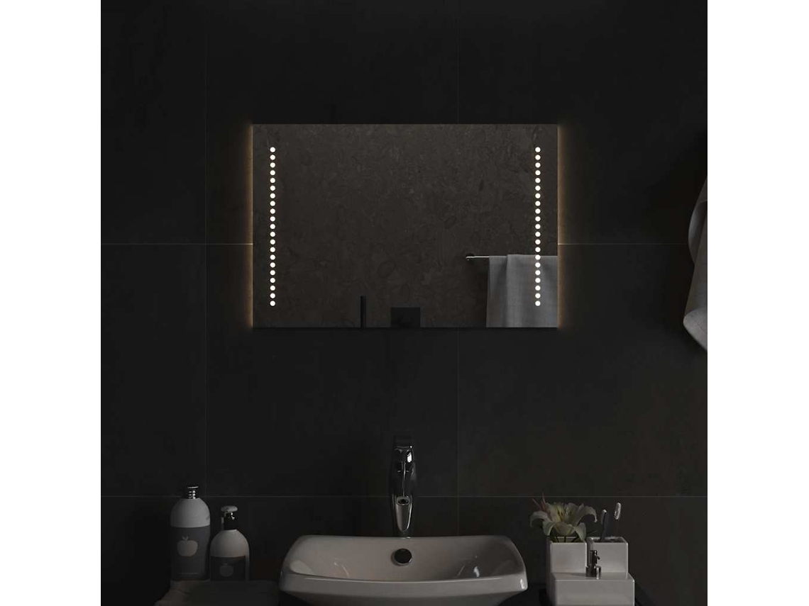 Vidaxl Espelho De Casa De Banho Com Luzes Led 60x40 Cm