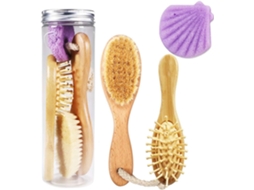 Conjunto Ymz Com 3 Escovas De Konjac Para Massagem Facial E Banho