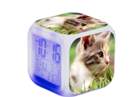 Despertador De Gato Fofo E Colorido Com Tela Eletrônica Grande |