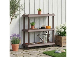 Vidaxl Unidade De Estante 3 Níveis 100 X 40 X 96 Cm Pp Castanho