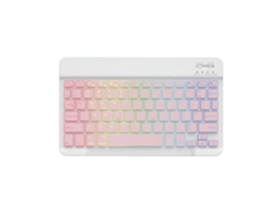 Teclado Eifson Bluetooth 10 Polegadas Retroiluminado 7 Cores - Layout Português - Rosa