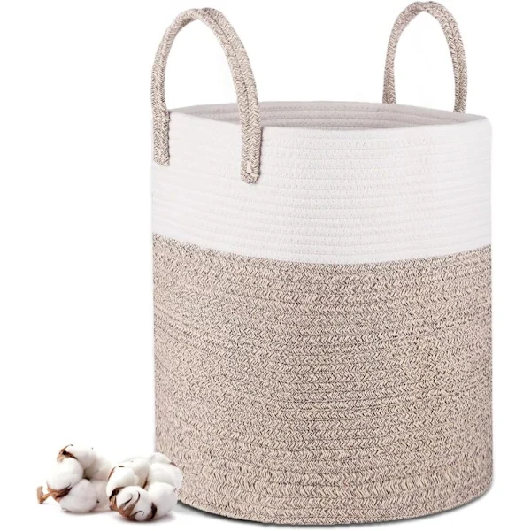 Cestos de Roupa BRILVIBERA, tela, dobráveis, com alças, preta