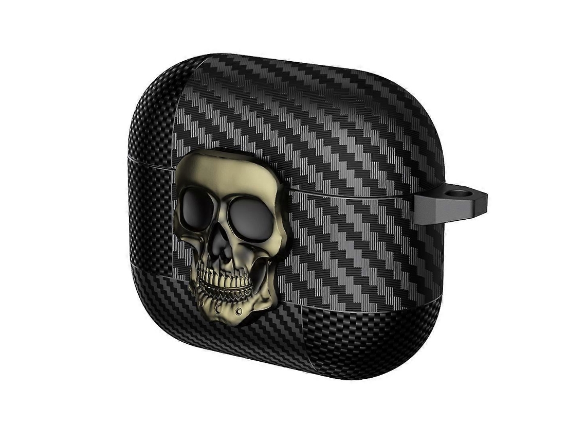 Camada protetora para fone de ouvido Bluetooth com estampa de fibra de carbono GIECY.