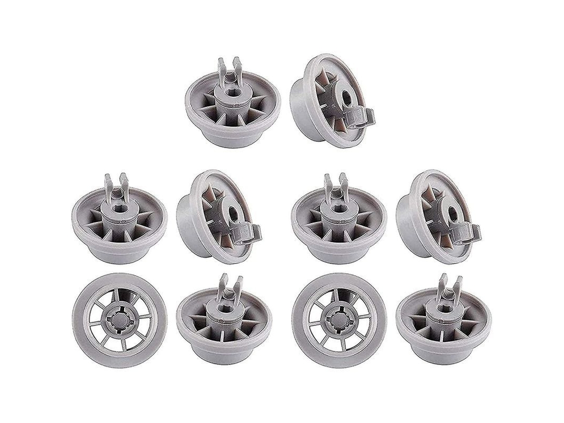 Rodas De Lava-louças 10 Peças Bosch Neff Siemens Aro 37mm Eixo 5mm Rolamentos Carrinho Inferior