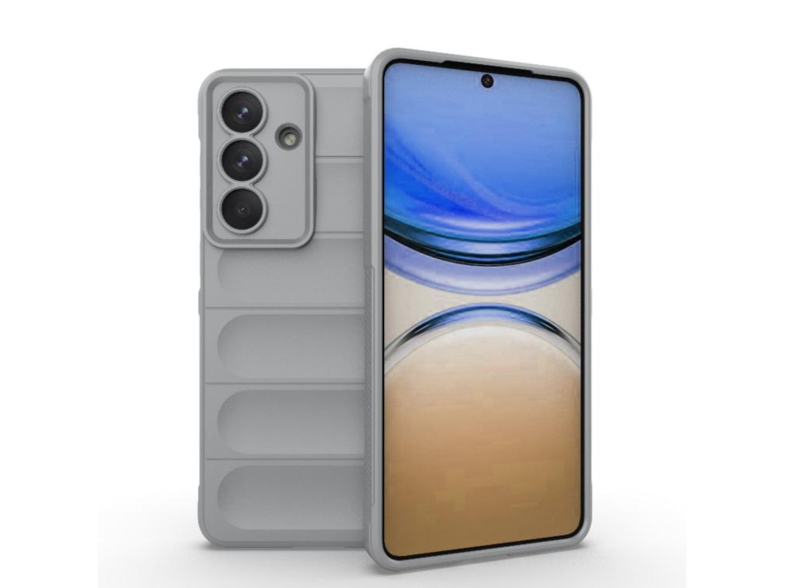 Capa Halinuia Para Samsung Galaxy S26 5g Magic Shield Tpu Flanela Cinza (proteção Integral, Interior Em Flanela)