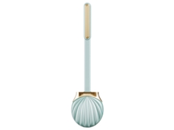 Vaso Sanitário Plano de Silicone com Alça Longa Escova com Suporte em Forma de Concha Acessórios de Banheiro Sem Perfuração