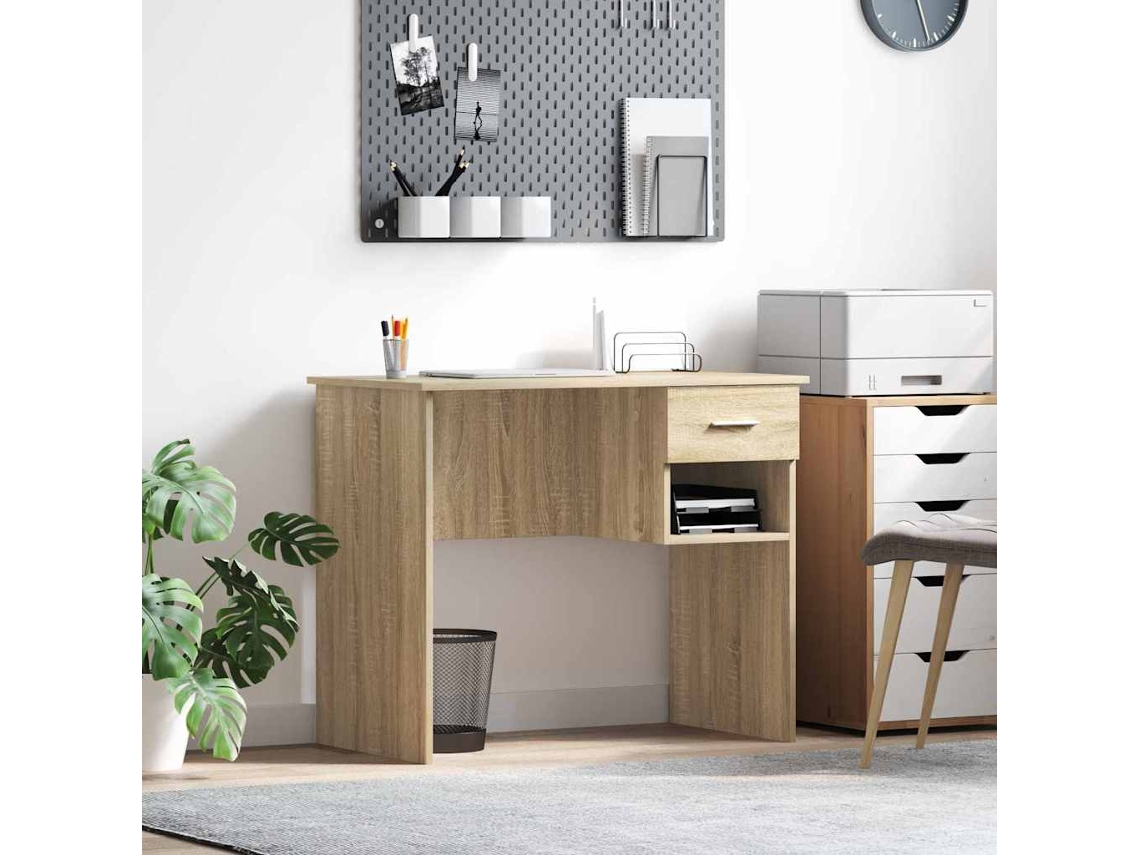Vidaxl Mesa Carvalho Sonoma 90 X 49 X 75 Cm Derivados De Madeira