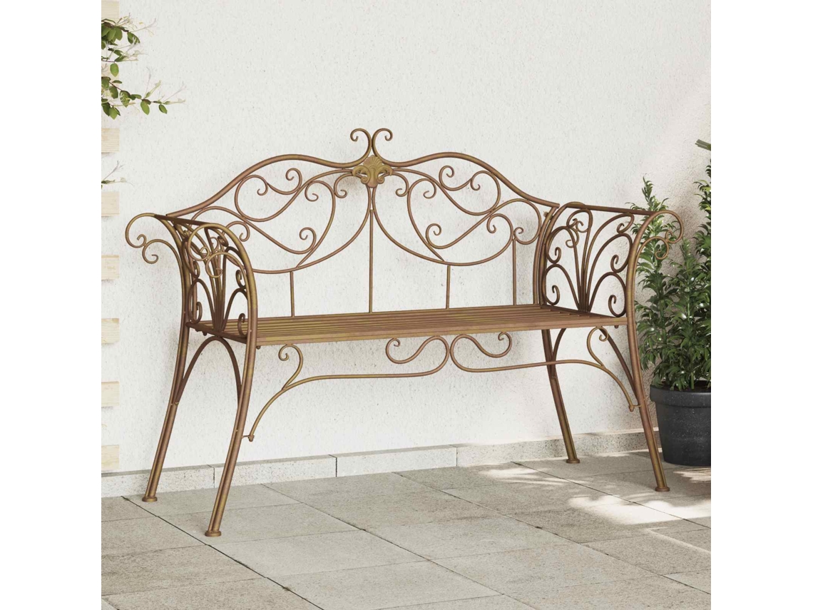 Vidaxl Banco De Jardim 2-número De Lugares 130 X 47 X 90 Cm Aço