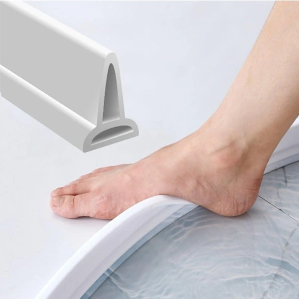 Faixa De Vedação Autoadesiva E Flexível Em Silicone Para Soleira De Chuveiros, Cozinhas E Áreas Úmidas, 2m, Banheiros
