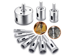 Conjunto De 10 Brocas Diamantadas 8-50mm Para Furo Em Vidro, Mármore, Cerâmica E Mais - Acessório De Serra De Furo