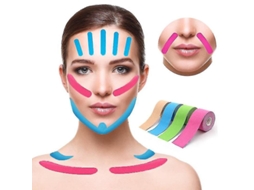 Lurelia Fita Cinesiológica Cinesiológica Fita Para Rosto, Pescoço, Linha V, Olhos, Lifting, Redutor De Rugas Roxo
