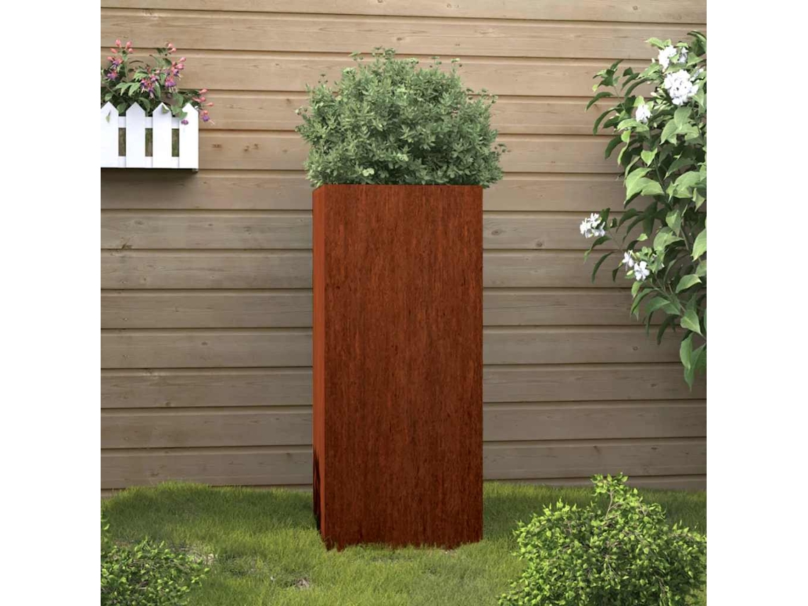 Vidaxl Vaso/floreira 32x29x75 Cm Aço Corten