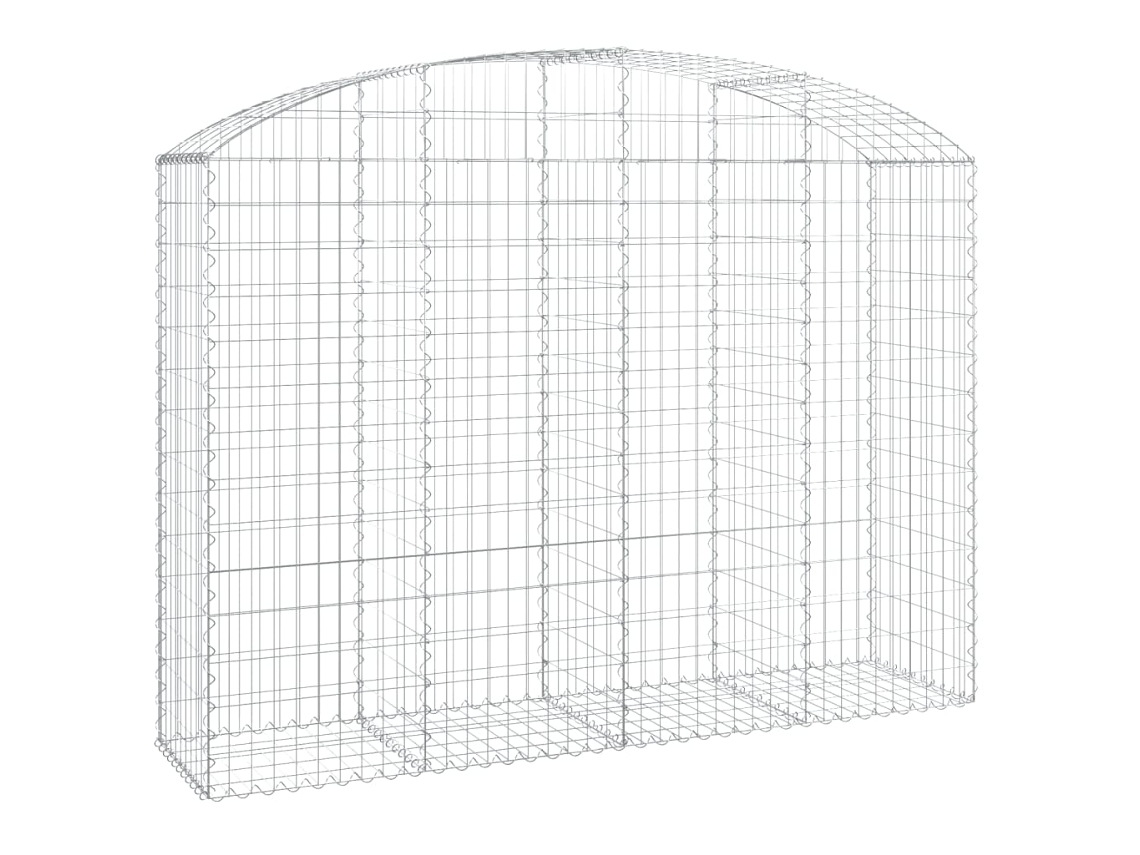 Gabion Basket, Gabion Baskets Vidaxl Prateado Ferro (200 X 50 X 140/160 Cm)