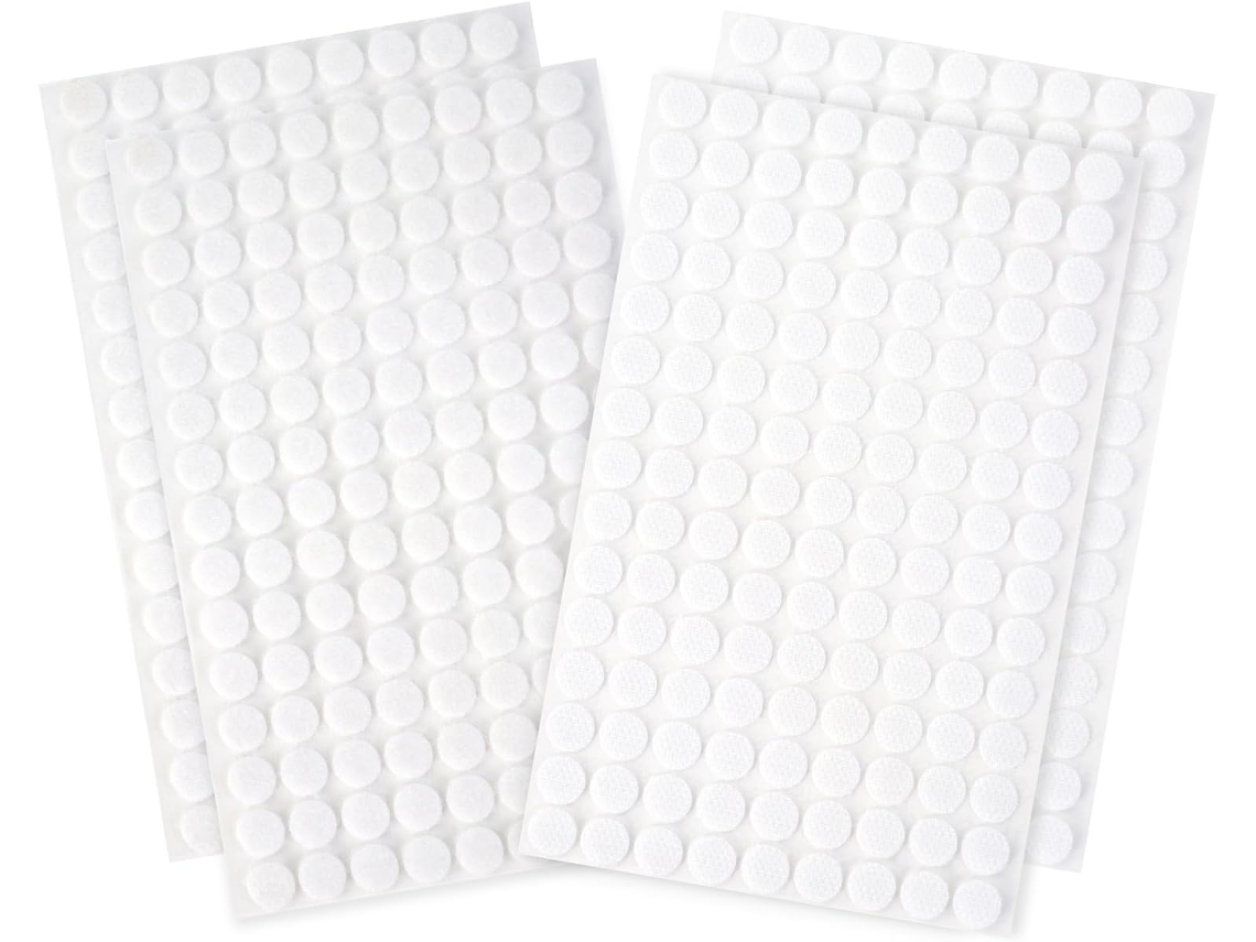 540 Clipes Velcro 10mm Autoadesivos Branco, para Diversas Superfícies ZYBLSSBB