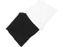 De 2 Lenços De Cabeça Islâmicos (hijab) Para Mulheres, Em Tecido Macio E Leve, 68 X 68 Cm, Nas Cores Preto E Branco.