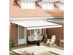 Vidaxl Toldo Retrátil Branco 450 X 300 X 165 Cm Poliéster E Metal