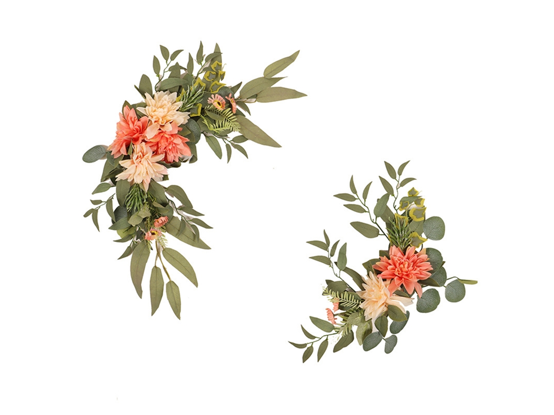 Conjunto de flores de boas-vindas para casamento com vinha decorativa artificial dahlia porta LAXISCREED