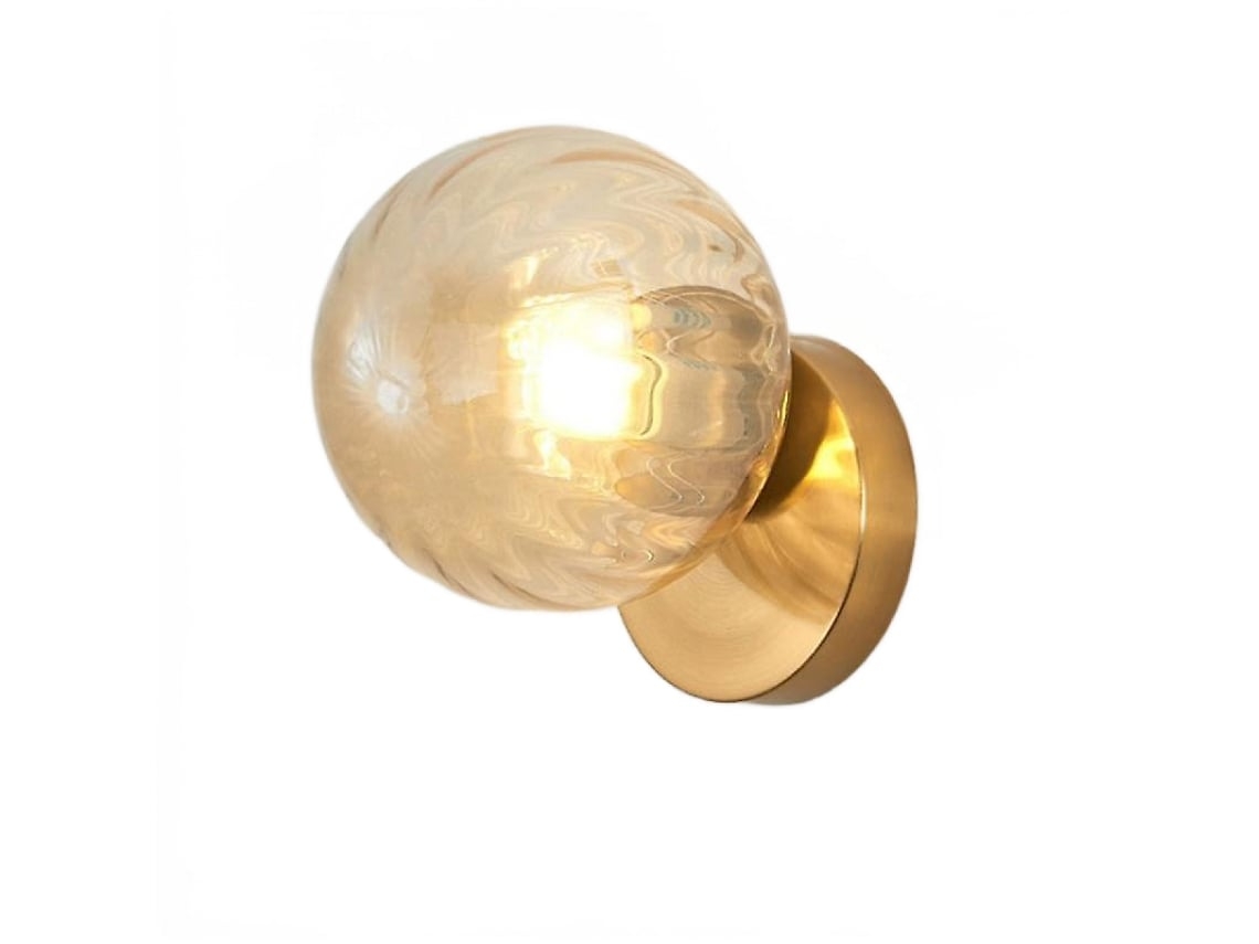 Nordic Led Parede Lua Ferro Decoração Moderna Escada Led Casa Cabeceira Redonda Lâmpada De Parede Vidro Madeira Luzes Mulalay E27 K*
