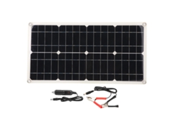 Kit de Painel Solar Monocristalino Flexível 25 W com duas USB 5 V, BRILVIBERA