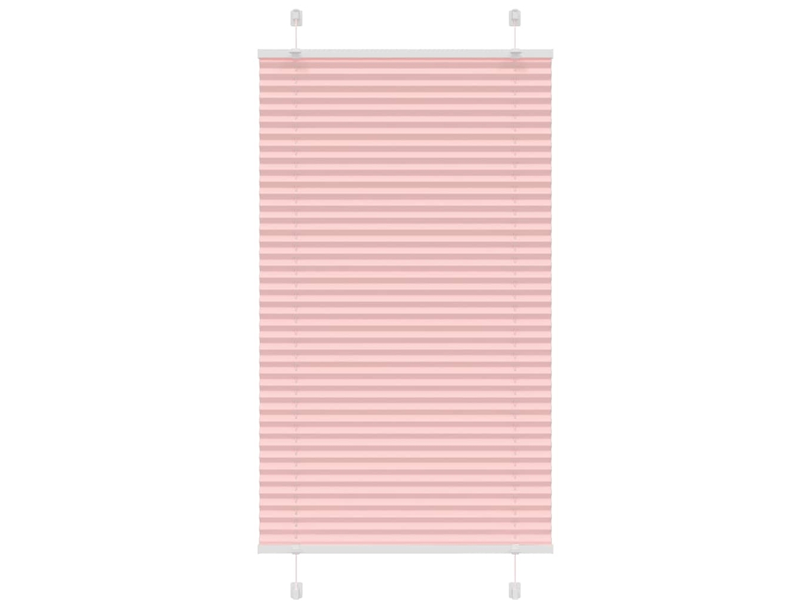 Vidaxl Rosa Plissada Cega 75x100 Cm Largura Tecido 74,4 Cm Poliéster