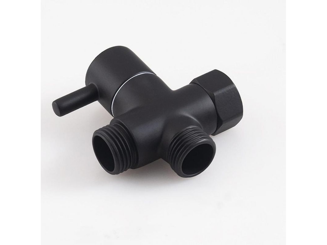 2026-desviador De Ducha G1/2 Negro De Latón Anticorrosivo Y Explosión-proof Para Grifería De Baño