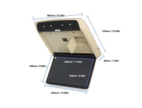 Tela LED IPS de 13,3 polegadas (1920 x 1080p), conectividade WiFi/Hotspot, reprodutor de vídeo no teto do carro com Android 10