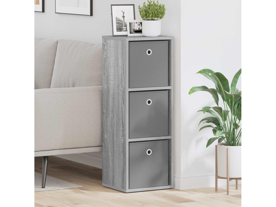 Vidaxl Buffet Com Gaveta Cinza Sonoma 30,5 X 27 X 84,5 Cm