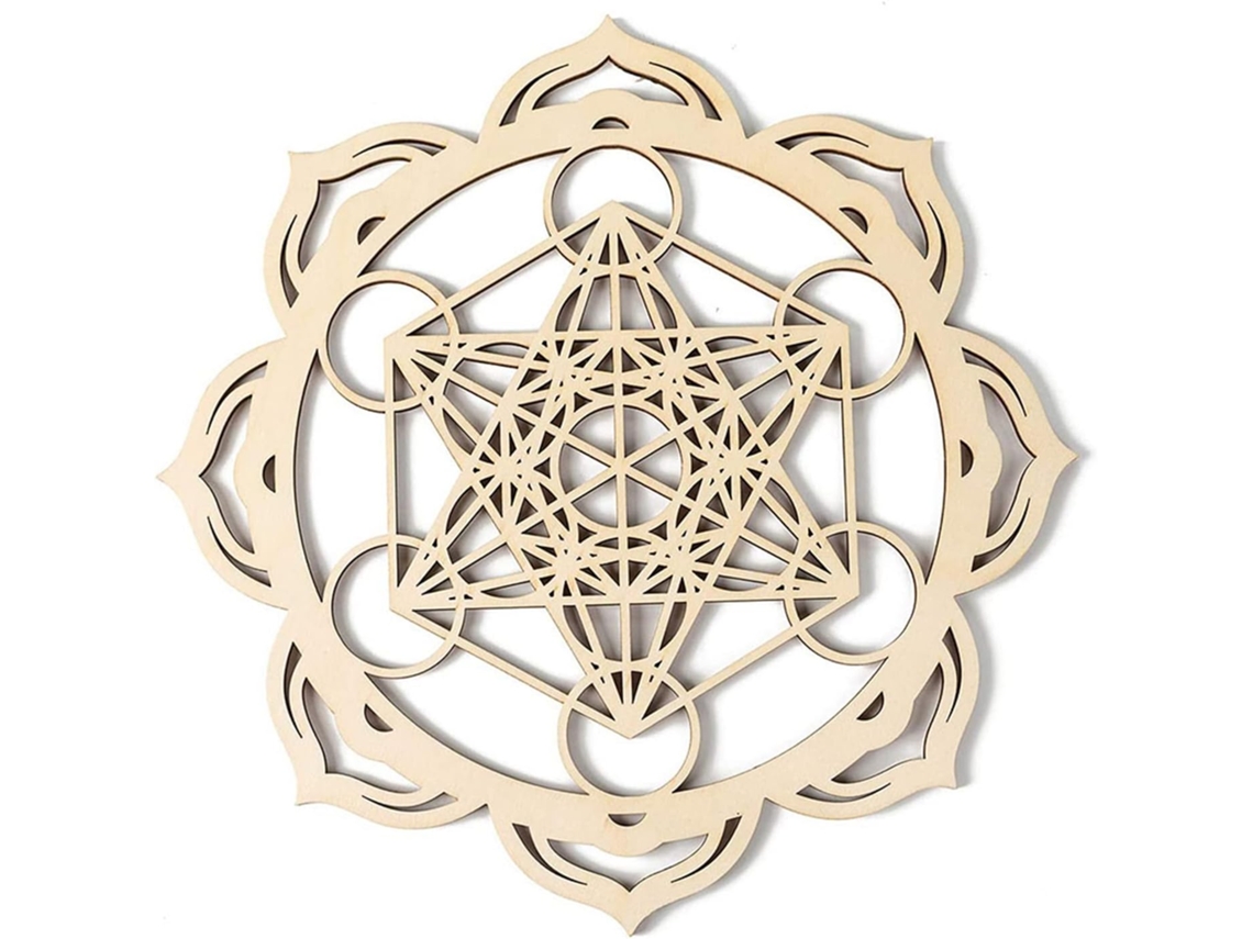 Metatron Decoração Parede Madeira Geometria Sagrada 28 Símbolo Espiritual Meditação Quarto Estar Cm Yoga Casa GOKOCO
