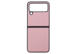 Aetheria capa de Couro para Celular Galaxy Z Flip 4 Tela Dobrável Anti arranhões Protetora Rosa