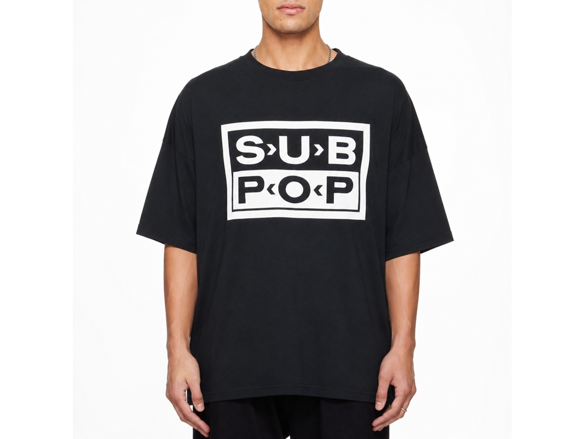 Sub Pop Records Logo T-shirt Black Unisex Adults Size:s