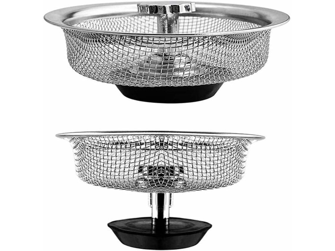 2 Filtros De Aço Inoxidável Para Ralo De Cozinha, Filtros Para Ralo De Chuveiro