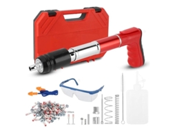 Kit de Pregador Pneumático Manual Ajustável de 5 Velocidades para Concreto com 200 Pregos, Ferramenta Portátil para Fixação em Paredes. AQUAFORGE