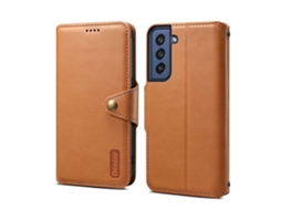 Capa De Celular Denior Em Couro Texturizado Estilo Carteira Para Samsung Galaxy S21 Fe 5g