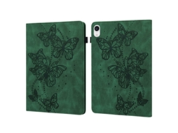 Capa Para Tablet Lurelia, Para Ipad Pro 11 2021/ipad Air 4 Porta Cartões Com Relevo De Borboleta, Verde, Proteção Antiquedas