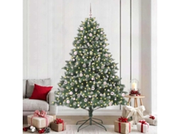 Vidaxl Árvore De Natal Artificial Verde 240 Cm Pvc, Plástico E Aço