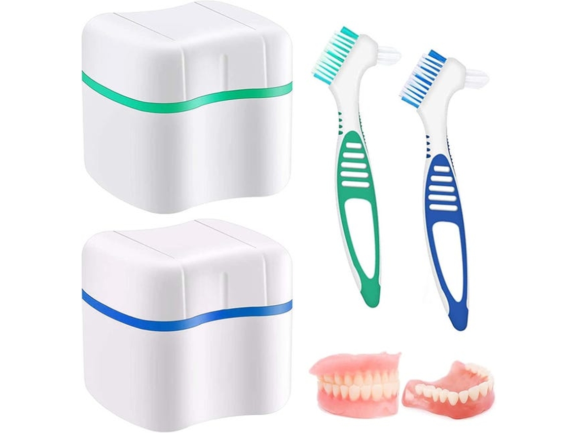 Escovas De Limpeza De Dentaduras, Caixa Para Banho De Dentaduras, Caixa Para Dentaduras, Escova De Limpeza