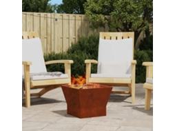 Vidaxl Bowl De Fogo Ferro Enferrujado 40 X 40 X 35 Cm Aço Corten