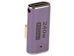 Adaptador Usb4.0 C Fêmea Para Macho Com Ângulo De 90 Graus Pd 240w 40gbps 8k 60hz