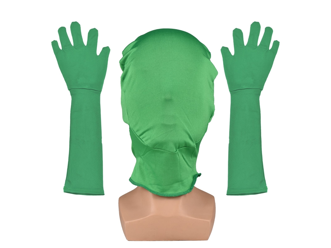 2026 guantes e Máscaras de Chroma Key Verde para Filmagem e Edição de Vídeo