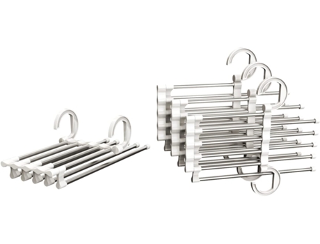 Pack de 5 Cabides de Calças em Aço Inox COM-FORT HOUSE