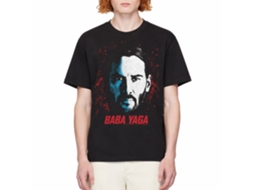 Rockinstone John Wick Face Of Baba Yaga Black Adult T-shirt Size:m