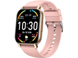 Relógio inteligente Bestvite Hoxe com chamadas Bluetooth, à prova d'água IP68, rastreador de condicionamento físico, rosa