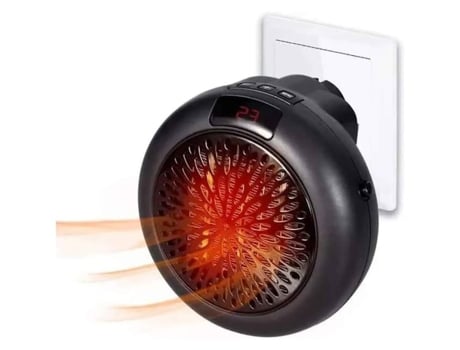 Aquecedor Cerâmico Elétrico De Tomada Clickonit Com Comando Preto